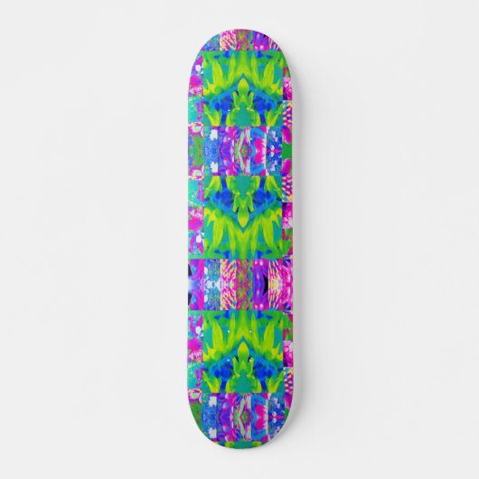 Abstract Patchwork Zonnebloem Tuin Collage Persoonlijk Skateboard (Voorkant)