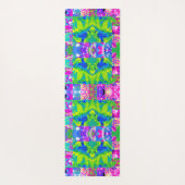 Abstract Patchwork Zonnebloem Tuin Collage Yogamat (Achterkant)