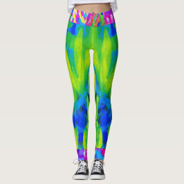 Abstract Patchwork Zonnebloem Tuincollage Leggings