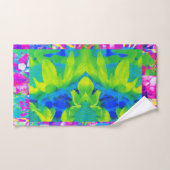 Abstract patchwork zonnebloem Tuinkraakbeen Bad Handdoek (Handdoek)