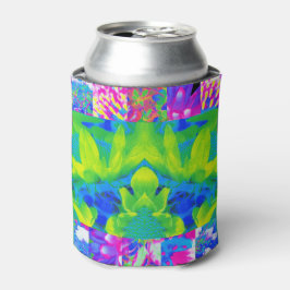 Abstract patchwork zonnebloem Tuinkraakbeen Blikjeskoeler