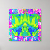 Abstract patchwork zonnebloem Tuinkraakbeen Canvas Afdruk (Voorkant)