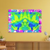 Abstract patchwork zonnebloem Tuinkraakbeen Canvas Afdruk (Insitu (Woonkamer))