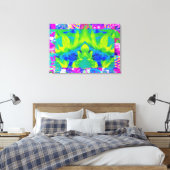 Abstract patchwork zonnebloem Tuinkraakbeen Canvas Afdruk (Insitu (Slaapkamer))