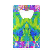 Abstract patchwork zonnebloem Tuinkraakbeen Creditkaart Flessenopener (Achterkant)