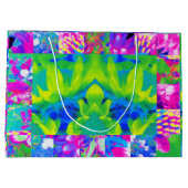 Abstract patchwork zonnebloem Tuinkraakbeen Groot Cadeauzakje (Achterkant)