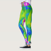 Abstract patchwork zonnebloem Tuinkraakbeen Leggings (Links)