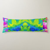 Abstract patchwork zonnebloem Tuinkraakbeen Lichaamskussen (Voorkant)