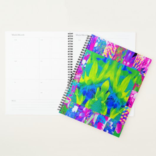 Abstract patchwork zonnebloem Tuinkraakbeen Planner (Display)