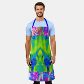 Abstract patchwork zonnebloem Tuinkraakbeen Schort (Gedragen)