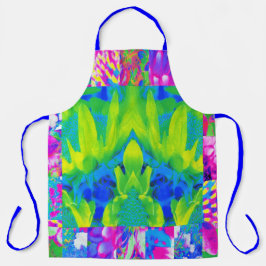 Abstract patchwork zonnebloem Tuinkraakbeen Schort