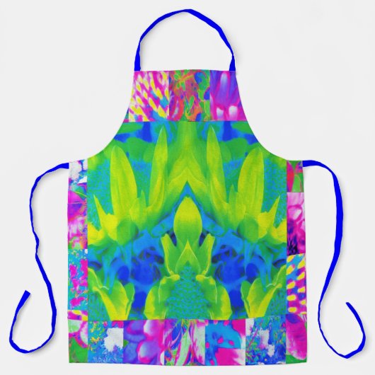 Abstract patchwork zonnebloem Tuinkraakbeen Schort (Voorkant)