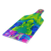 Abstract patchwork zonnebloem Tuinkraakbeen Snijplank (Hoek)