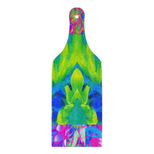 Abstract patchwork zonnebloem Tuinkraakbeen Snijplank (Voorkant)