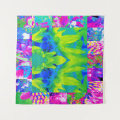 Abstract patchwork zonnebloem Tuinkraakbeen Wandkleed (Voorkant (horizontaal))