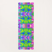 Abstract patchwork zonnebloem Tuinkraakbeen Yogamat (Achterkant)