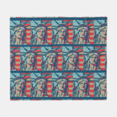 Abstract Patriot Fleece Deken (Voorkant (Horizontaal))