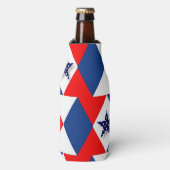 Abstract patriottisch flesjeskoeler (Fles Voorkant)