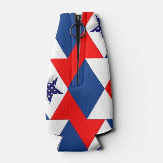 Abstract patriottisch flesjeskoeler (Achterkant)