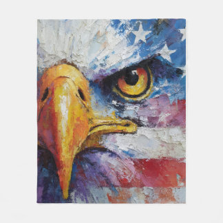 Abstract patriottische Amerikaanse vlag steenarend Fleece Deken