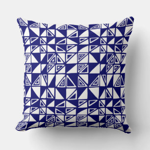 Abstract patroon 051115 - Diep marineblauw Kussen