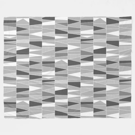 Abstract patroon 070721 - Grijze schaduwen Fleece Deken (Voorkant (Horizontaal))