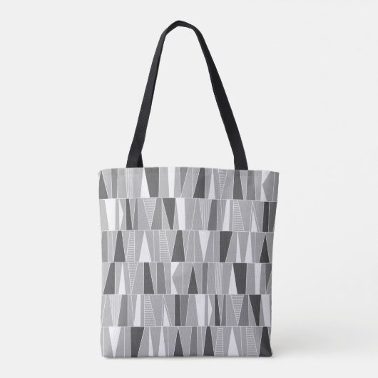 Abstract patroon 070721 - Grijze schaduwen Tote Bag (Achterkant)