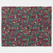 Abstract patroon 110122 - Kleuren 01 Fleece Deken (Voorkant (Horizontaal))