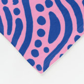 Abstract patroon 110523 - marineblauw en roze fleece deken (Hoek)