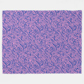 Abstract patroon 110523 - Roze en marineblauw Fleece Deken (Voorkant (Horizontaal))