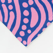 Abstract patroon 110523 - Roze en marineblauw Fleece Deken (Hoek)