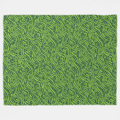 Abstract Patroon 110523 - Schaduwen van Groen Fleece Deken (Voorkant (Horizontaal))