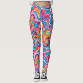 Abstract patroon 1194 in Fluid Art - Leggings (Voorkant)