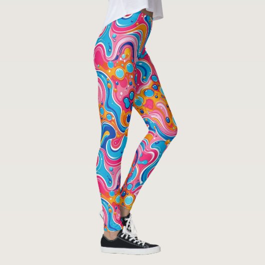 Abstract patroon 1194 in Fluid Art - Leggings (Rechts)