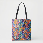 Abstract patroon 1196 met vloeiende kunst - Canvas Tote Bag (Voorkant)