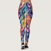 Abstract patroon 1196 met vloeiende kunst - Leggin Leggings (Achterkant)