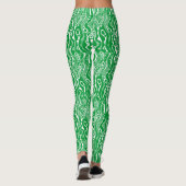 Abstract Patroon 130621 - Grasgroen op Wit Leggings (Achterkant)