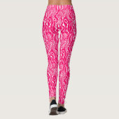 Abstract patroon 130621 - Neon Red on White Leggings (Achterkant)
