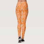 Abstract patroon 130621 - Oranje en wit Leggings (Achterkant)