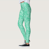 Abstract patroon 130621 - Zee Groen op wit Leggings (Links)