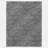 Abstract patroon 140523 - wit op zwart fleece deken (Voorkant)