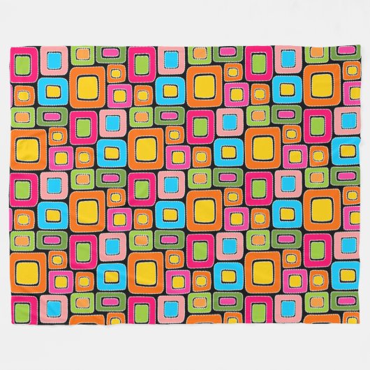 Abstract patroon 140621 fleece deken (Voorkant (Horizontaal))