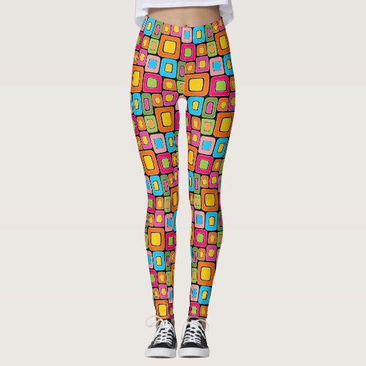 Abstract patroon 140621 leggings (Voorkant)