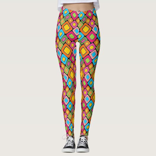 Abstract patroon 140621 leggings (Voorkant)