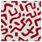 Abstract patroon 170822 - Ruby Red op wit Stof (Swatch)