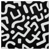 Abstract Patroon 170822 - Wit op Zwart Stof (Swatch)