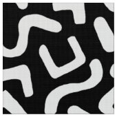 Abstract Patroon 170822 - Wit op Zwart Stof (Close Up)