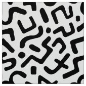 Abstract Patroon 170822 - Zwart op Wit Stof (Swatch)
