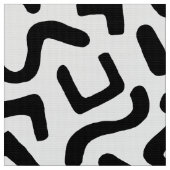 Abstract Patroon 170822 - Zwart op Wit Stof (Close Up)