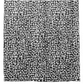 Abstract patroon 190621 White on Black Douchegordijn (Voorkant)